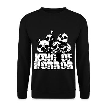 king of horror - Unisex Pullover - Schwarz - Vorne - Alina (178cm) & Michal (187cm)