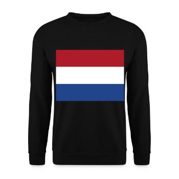Flag of the Netherlands (nl) - Unisex Sweatshirt - black - Front - Alina (178cm) & Michal (187cm)