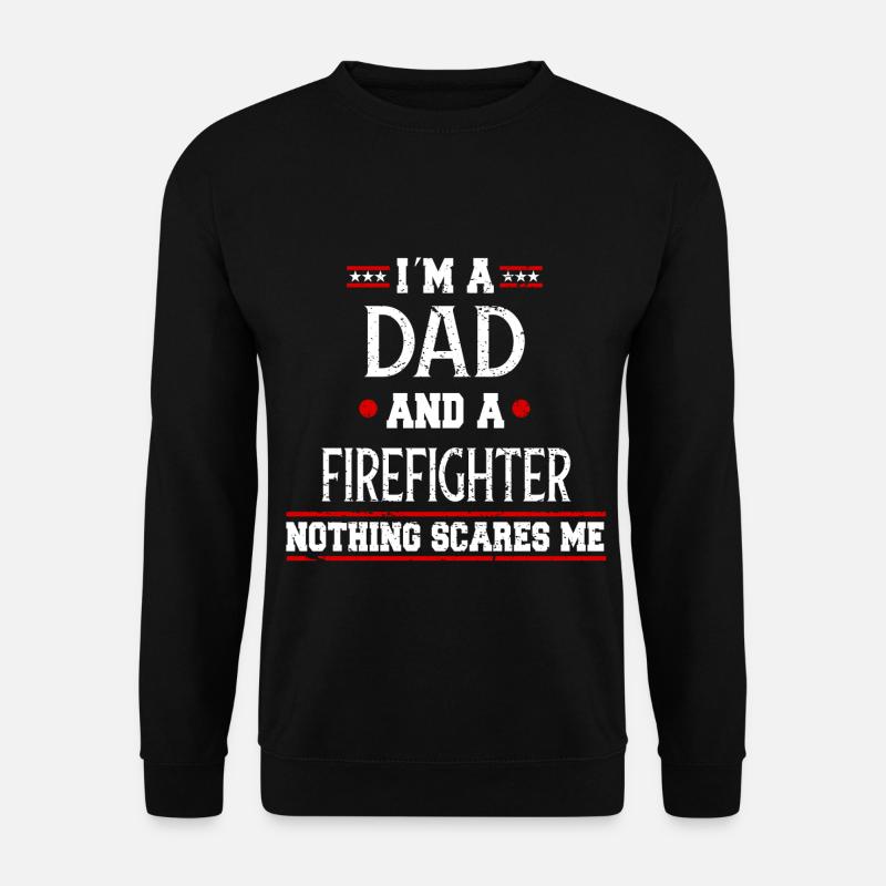 Père pompier - Sweat-shirt Unisexe - noir