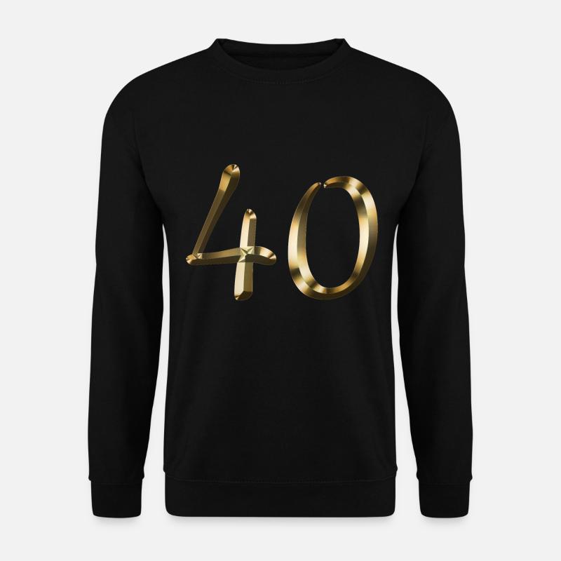 40 Jahre Gold 40. Geburtstag Jubilar Jubiläum - Unisex Pullover - Schwarz