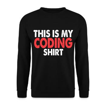 Coding - Unisex Sweatshirt - black - Front - Alina (178cm) & Michal (187cm)