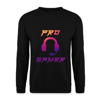 Pro Gamer Gaming Headset Gamer - Unisex Pullover - Schwarz - Vorne - Alina (178cm) & Michal (187cm)
