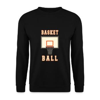 Basketballkorb Korb Basketball Sport - Unisex Pullover - Schwarz - Vorne - Alina (178cm) & Michal (187cm)