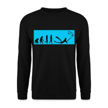 Speerfischen Speerfischen Speerfischer Fischen - Unisex Pullover - Schwarz - Vorne - Alina (178cm) & Michal (187cm)