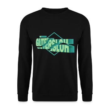 Gütersloh Deutschland Stadt 3D Schrift Skyline - Unisex Pullover - Schwarz - Vorne - Alina (178cm) & Michal (187cm)