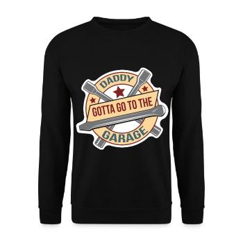 Father's Day gift for dad for Men's Day - Unisex Sweatshirt - black - Front - Alina (178cm) & Michal (187cm)