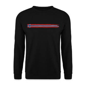 Norwegen Flagge - Urlaub Natur Geschenk - Unisex Pullover - Schwarz - Vorne - Alina (178cm) & Michal (187cm)