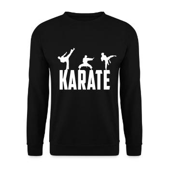 karate - Unisex Sweatshirt - black - Front - Alina (178cm) & Michal (187cm)