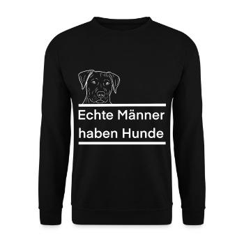 Dogs Dog Men Dog Dog Love Pet Gift - Unisex Sweatshirt - black - Front - Alina (178cm) & Michal (187cm)