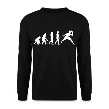 Ping Pong Table Tennis Paddle Player Evolution - Sweat-shirt Unisexe - noir - Devant - Alina (178cm) & Michal (187cm)