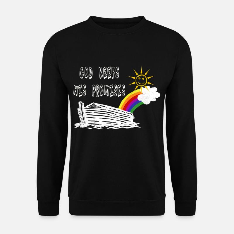 Gott hält sein Versprechen, Bibel, Arche Noah - Unisex Pullover - Schwarz