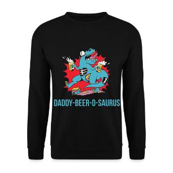 Father's Day gift for dad for Men's Day - Unisex Sweatshirt - black - Front - Alina (178cm) & Michal (187cm)
