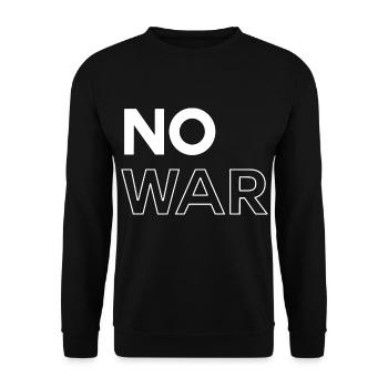No War - Unisex Sweatshirt - black - Front - Alina (178cm) & Michal (187cm)
