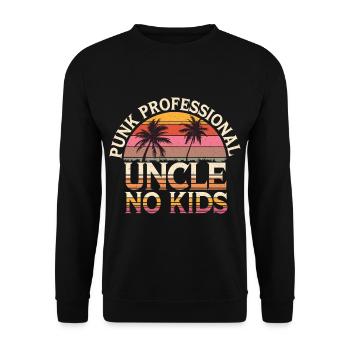 Punk Professional Uncle No Kids 13 - Unisex Pullover - Schwarz - Vorne - Alina (178cm) & Michal (187cm)
