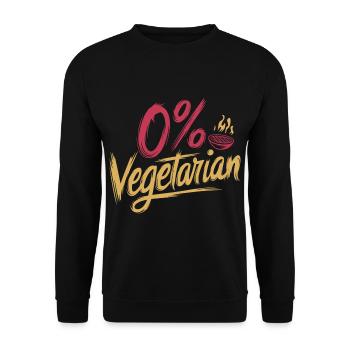 0% Vegetarian 11 - Unisex Pullover - Schwarz - Vorne - Alina (178cm) & Michal (187cm)