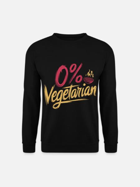0% Vegetarian 11 - Unisex Pullover - Schwarz