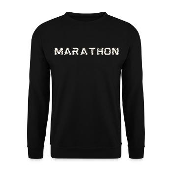 marathon - Sweat-shirt Unisexe - noir - Devant - Alina (178cm) & Michal (187cm)