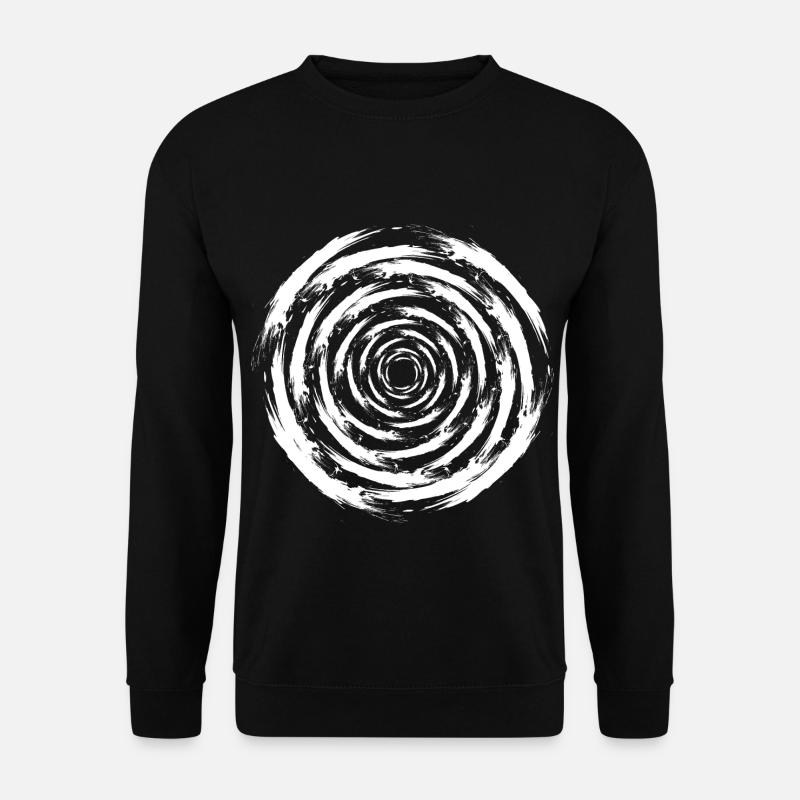 optische Täuschung Kreis Bürste Wirbel Sturm - Unisex Pullover - Schwarz