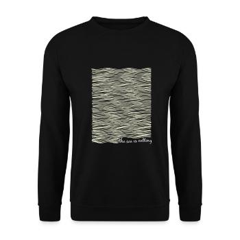 the sea is calling - Unisex Sweatshirt - black - Front - Alina (178cm) & Michal (187cm)