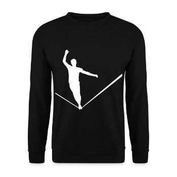Slackline - Sweat-shirt Unisexe - noir - Devant - Alina (178cm) & Michal (187cm)