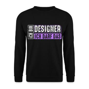 Designer Spruch - Unisex Pullover - Schwarz - Vorne - Alina (178cm) & Michal (187cm)