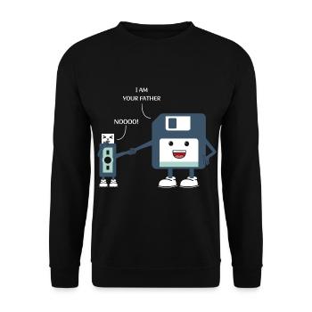 Best Papa Daddy Daddy Grandpa Father's Day T-Shirt - Unisex Sweatshirt - black - Front - Alina (178cm) & Michal (187cm)
