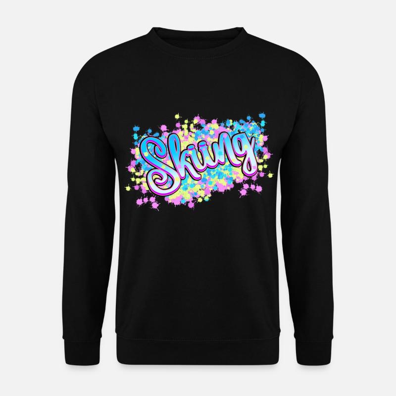 Skifahren - Unisex Pullover - Schwarz