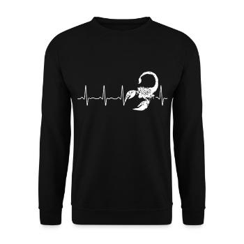 Scorpion Heartbeat - Unisex Sweatshirt - black - Front - Alina (178cm) & Michal (187cm)