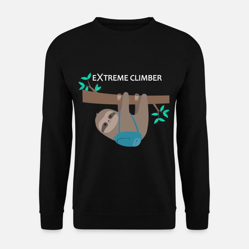 Faultier extreme climber Extrem Kletterer - Unisex Pullover - Schwarz