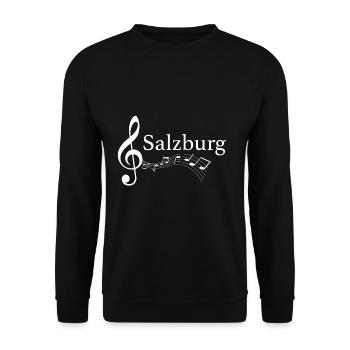 Salzburg - Unisex Sweatshirt - black - Front - Alina (178cm) & Michal (187cm)