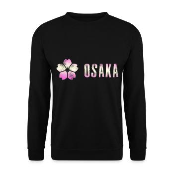 Osaka - Japan - Unisex Sweatshirt - black - Front - Alina (178cm) & Michal (187cm)