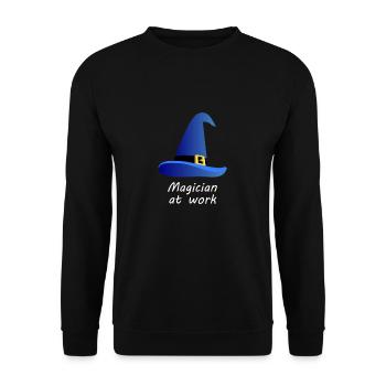 Magician - magician - magic - sorcery - magic - Unisex Sweatshirt - black - Front - Alina (178cm) & Michal (187cm)