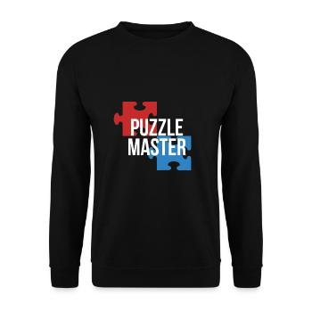 Puzzle master hobby gift idea - Sweat-shirt Unisexe - noir - Devant - Alina (178cm) & Michal (187cm)