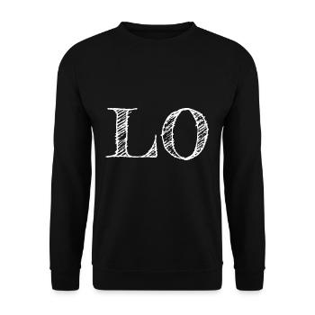 chemise de couple - LO - LOVE # 1 - Sweat-shirt Unisexe - noir - Devant - Alina (178cm) & Michal (187cm)