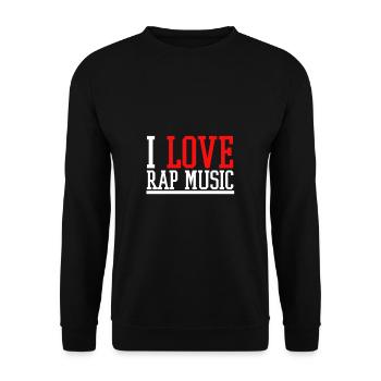Rap Music - Unisex Sweatshirt - black - Front - Alina (178cm) & Michal (187cm)