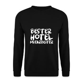 Hotel staff - gift idea - Unisex Sweatshirt - black - Front - Alina (178cm) & Michal (187cm)