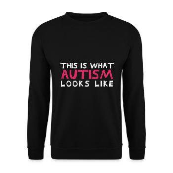 autism - Unisex Sweatshirt - black - Front - Alina (178cm) & Michal (187cm)