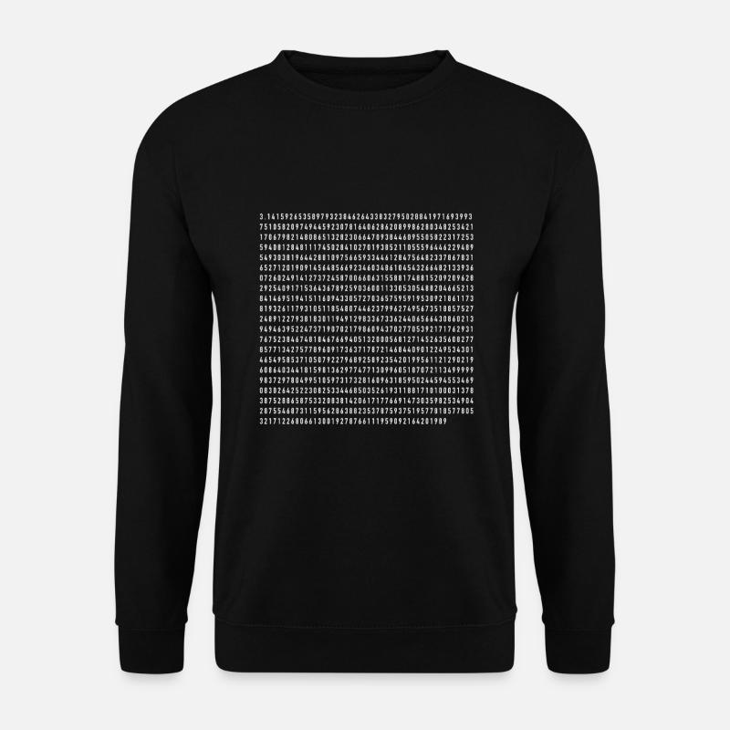 Nombre Pi 1000 Postes Geek Geschenk - Sweat-shirt Unisexe - noir