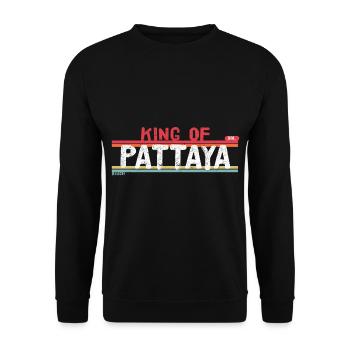 Pattaya König Thailand - Unisex Pullover - Schwarz - Vorne - Alina (178cm) & Michal (187cm)