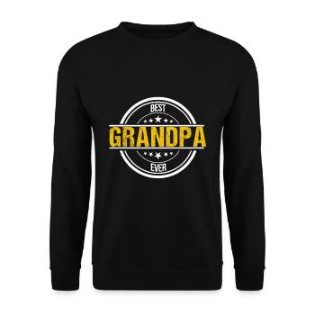 Opa ist der Beste - Unisex Pullover - Schwarz - Vorne - Alina (178cm) & Michal (187cm)
