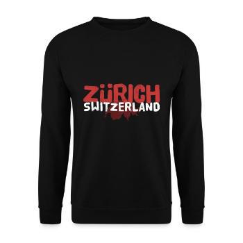 Zürich | Zurich - Schweiz | Switzerland - Unisex Pullover - Schwarz - Vorne - Alina (178cm) & Michal (187cm)