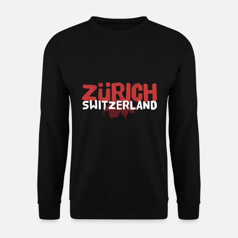 Zürich | Zurich - Schweiz | Switzerland - Unisex Pullover - Schwarz