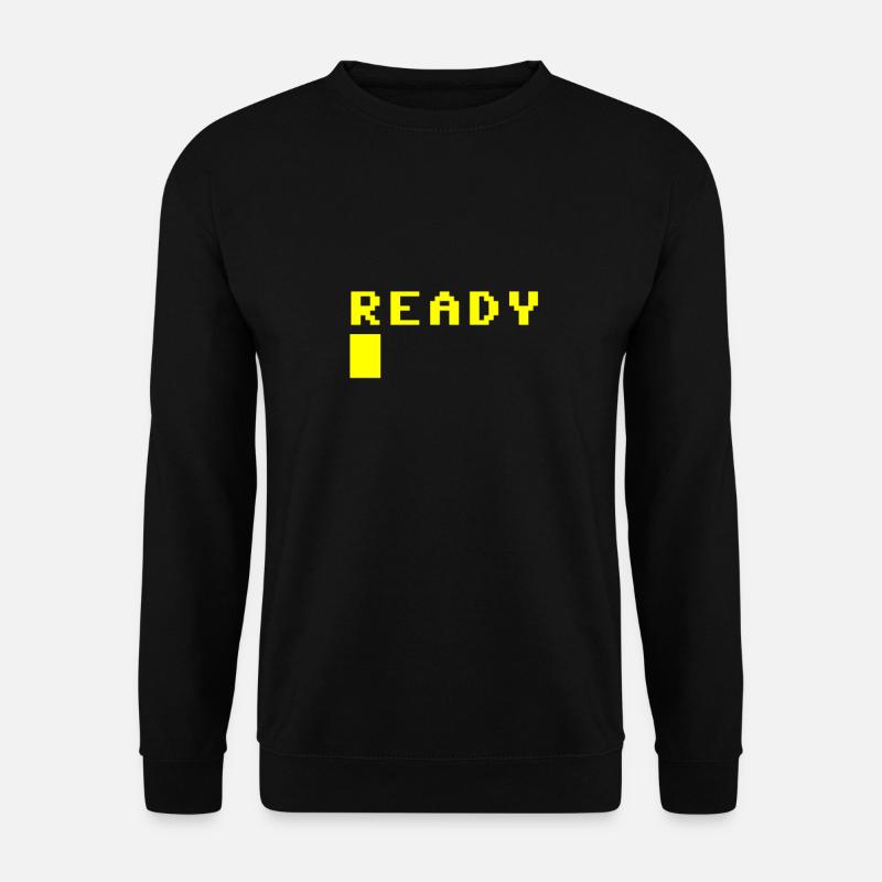 Ready Computer Bildschirm Screen Bereit Error - Unisex Pullover - Schwarz