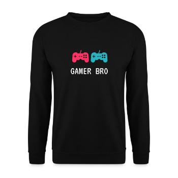 GAMER BRO - Sweat-shirt Unisexe - noir - Devant - Alina (178cm) & Michal (187cm)