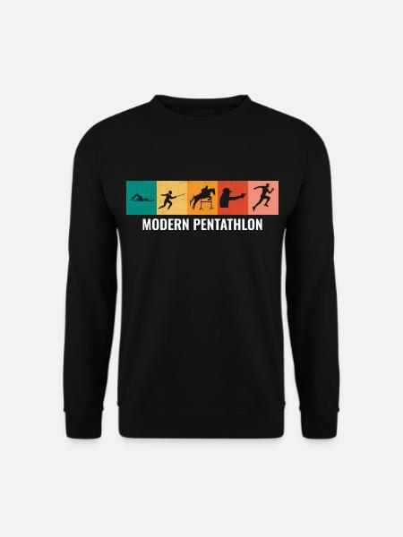 Moderner Fünfkampf - Fechten Schwimmen Reiten - Unisex Pullover - Schwarz