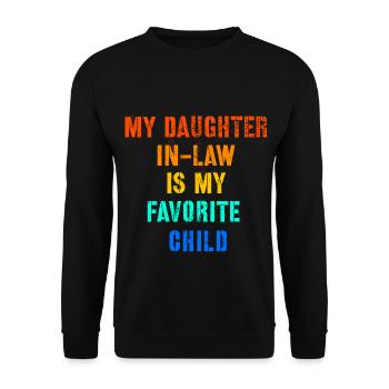 Ma belle-fille est mon enfant préféré - Sweat-shirt Unisexe - noir - Devant - Alina (178cm) & Michal (187cm)