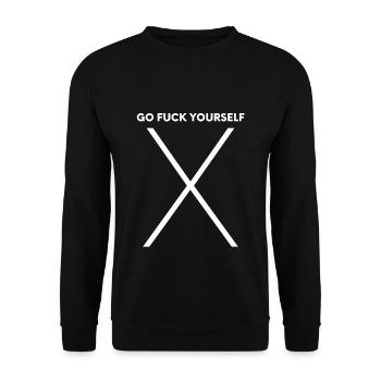 Go fuck YOURSELF X - Unisex Pullover - Schwarz - Vorne - Alina (178cm) & Michal (187cm)