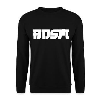Font Design "BDSM" - Unisex Sweatshirt - black - Front - Alina (178cm) & Michal (187cm)