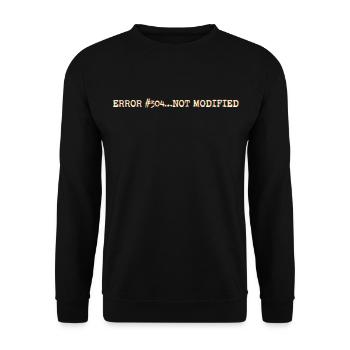 Error304_NotModified - Sweat-shirt Unisexe - noir - Devant - Alina (178cm) & Michal (187cm)