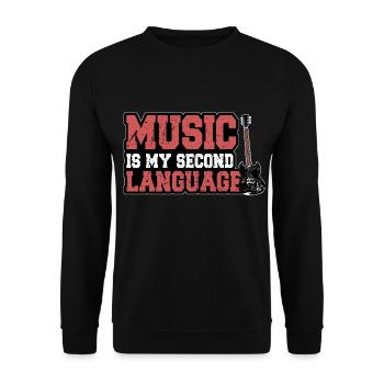 Musik Gitarre - Unisex Pullover - Schwarz - Vorne - Alina (178cm) & Michal (187cm)